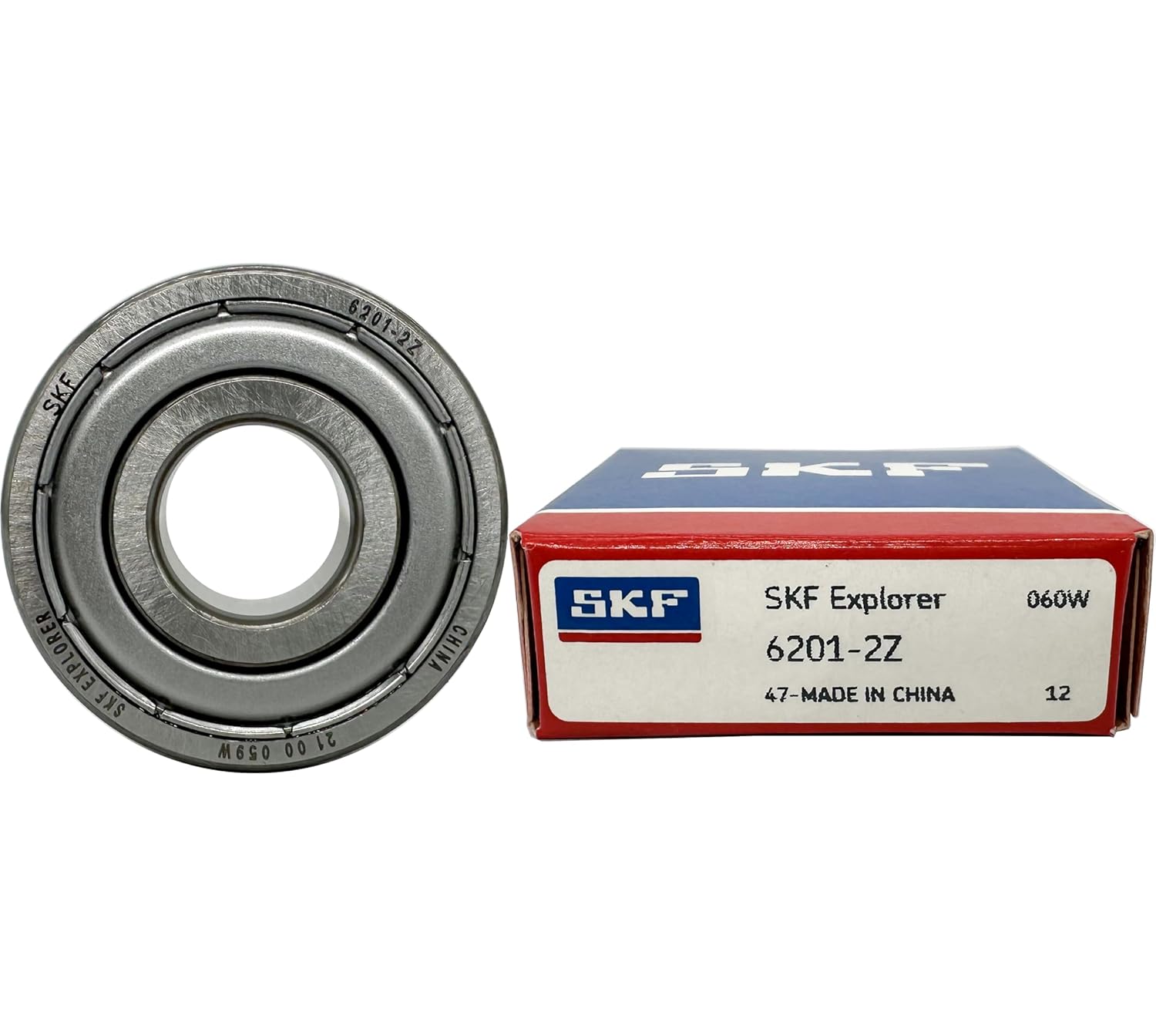 2PACK SKF Bearings 6201-2Z 12X32X10mm Double Metal Sealed Deep Groove Ball Bearings 6201ZZ