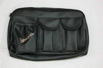 TAURISH 'Vespa' PX PE GTS LX- TOOLBOX GLOVE STORAGE BAG BLACK - BEADED HANDCRAFTED