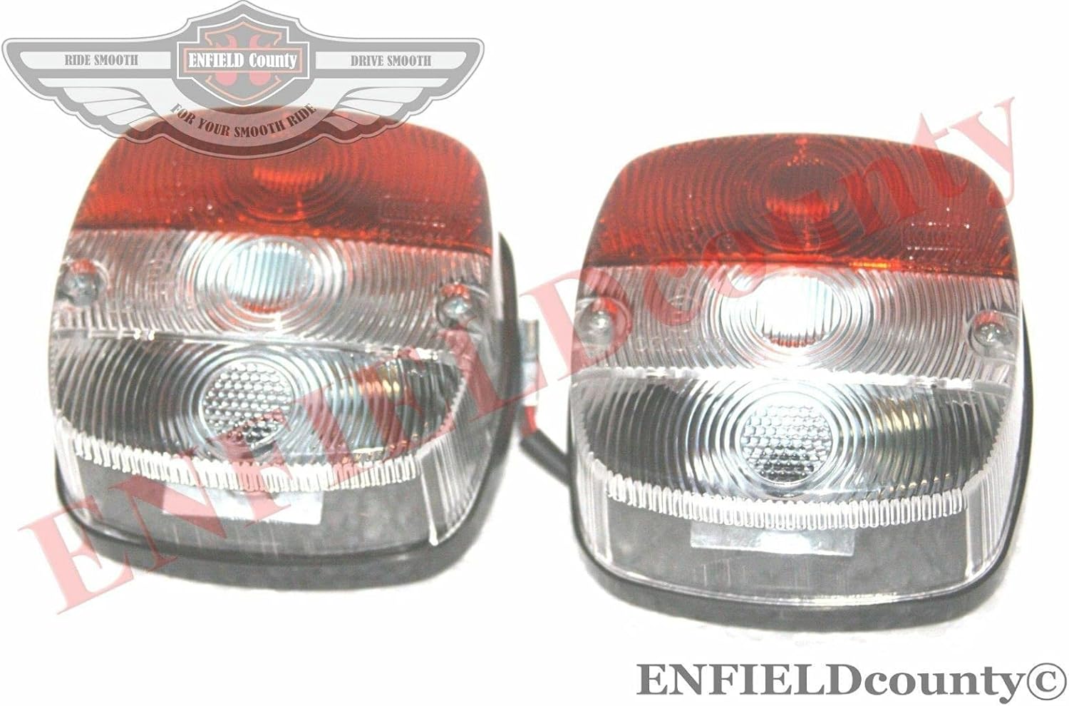 TAURISH Square Front Indicator Flasher Lamp Position Light Pair 'Massey Ferguson'
