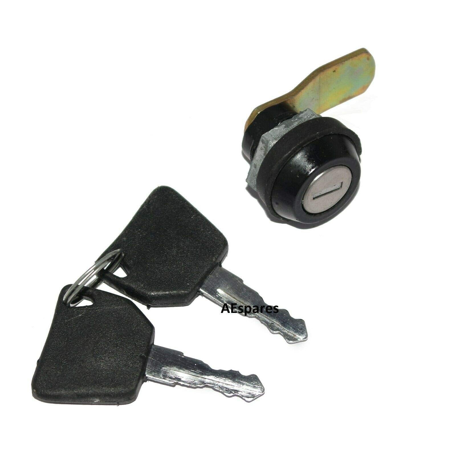 TAURISH 3DX JCB 'Bonnet' Hood Head Piece Catch Hold Lock Switch With 2 Keys Set