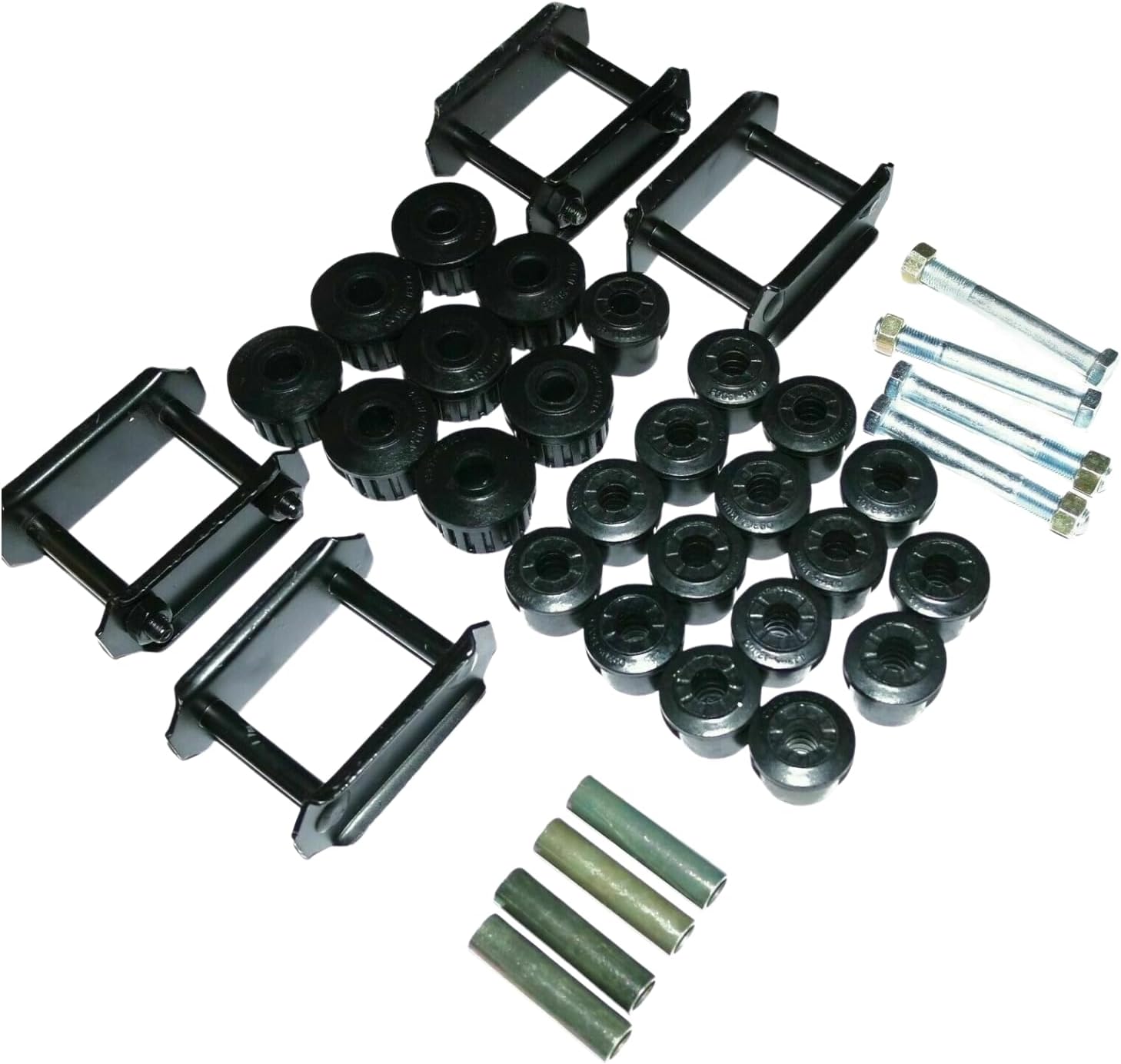 Spring Bush Bolt Spacer & Shackle Kit Fit for Suzuki Samurai SJ410 SJ413 LJ80 Sierra - Suspension Mounting Set