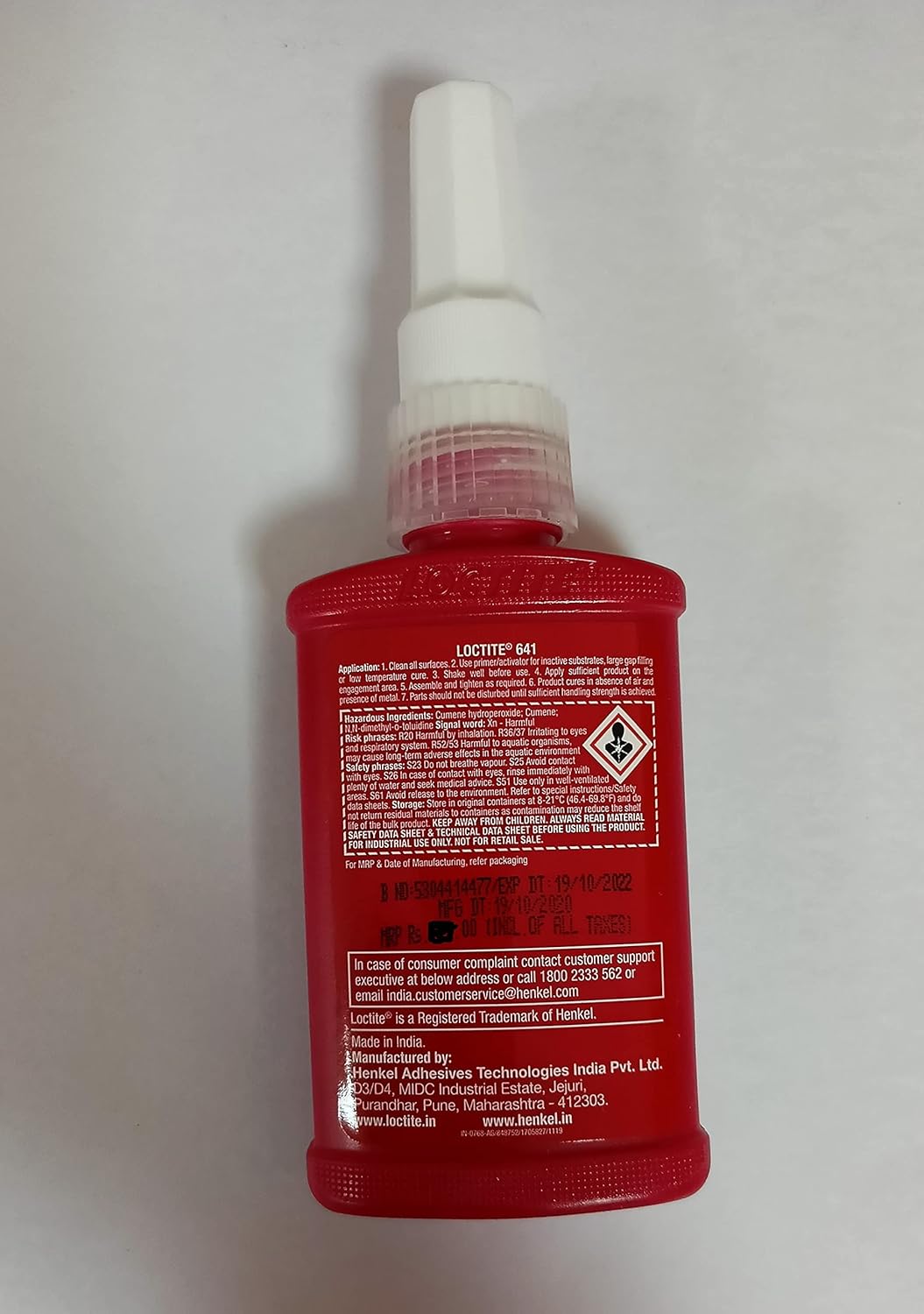 LOCTITE 641 RETAINING Compound - 50 ML Bottle - 21458 IDH:231121