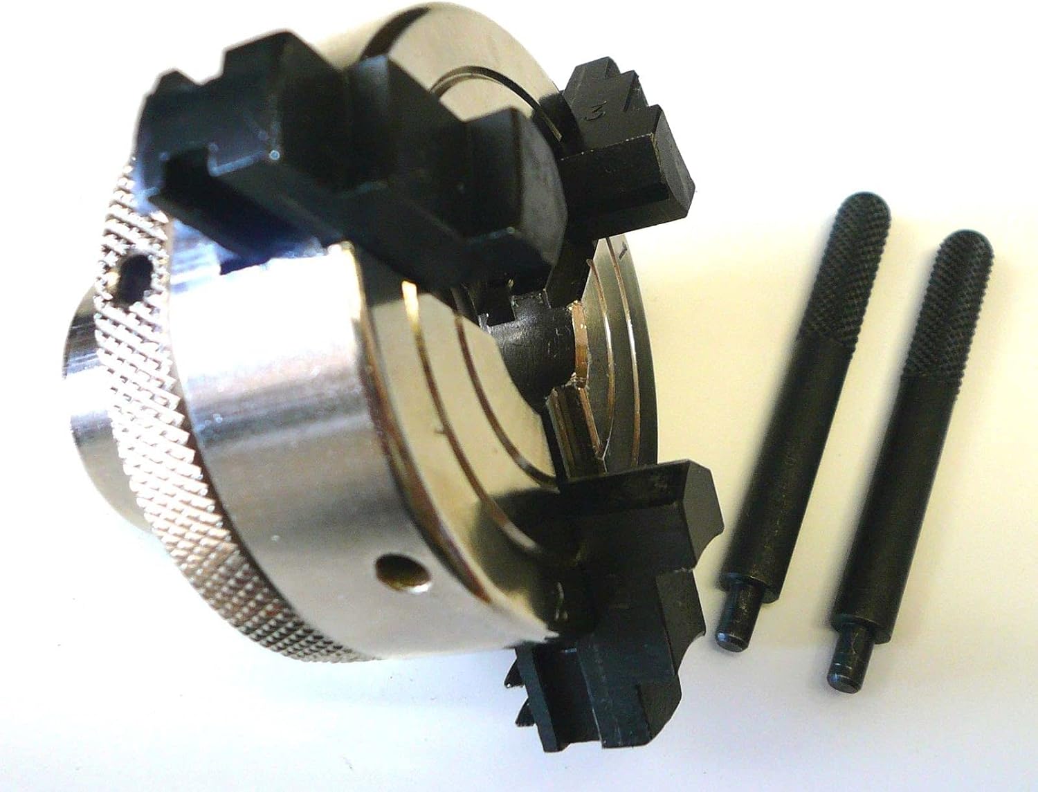 Wood Lathe 3 Jaw x 2" Lathe Mini Chuck Fits 1" x 8 TPI Spindles Reversible Jaws. New