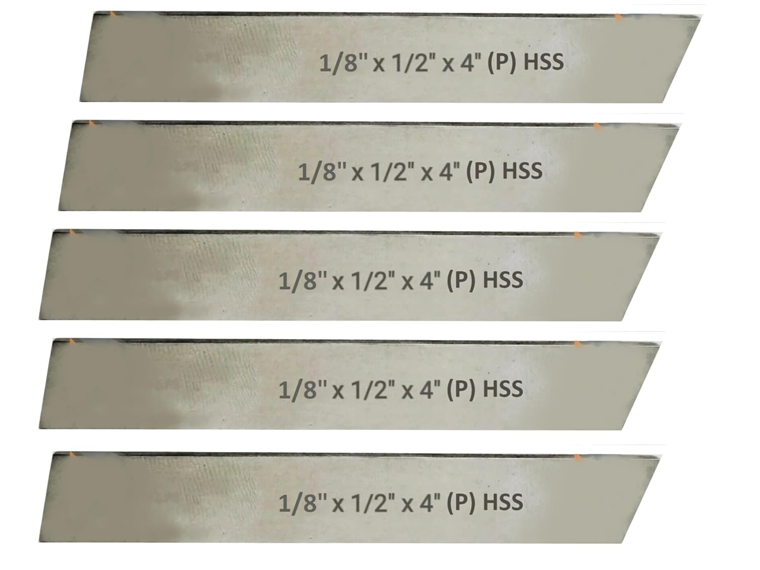 TAURISH 5 Pieces Cut Off Blade Set 1/8" x 1/2" x 4" M2 Grade HSS Hardened & Ground Parting Tool