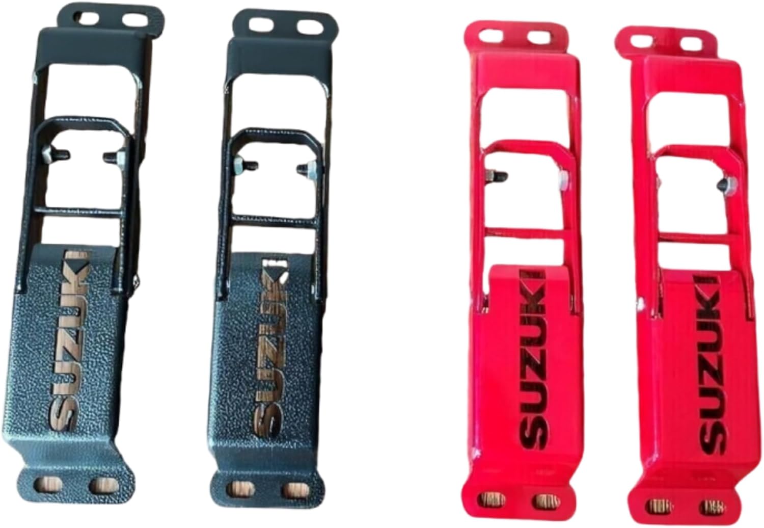 TAURISH Door Hinge Step Foot Peg Metal Foldable 2 Set Red & Black Suzuki Samurai Sierra