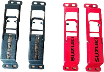 TAURISH Door Hinge Step Foot Peg Metal Foldable 2 Set Red & Black Suzuki Samurai Sierra