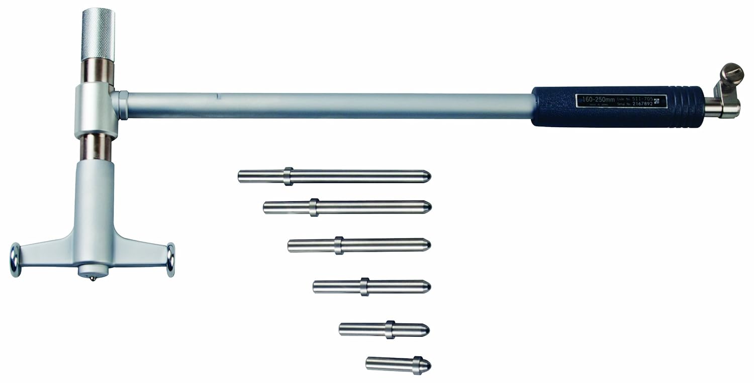 Mitutoyo 511-705 Bore Gage Without Indicator, 160-250mm Range, 8mm Gage Stem Diameter