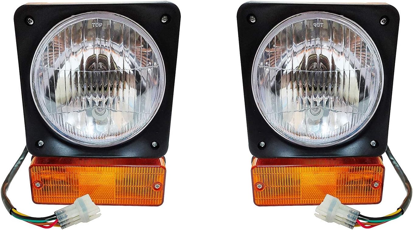 TAURISH Front Headlights For Truck Trailer Turn Signal Light With Bulb 12V 2 pcs.