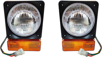 TAURISH Front Headlights For Truck Trailer Turn Signal Light With Bulb 12V 2 pcs.