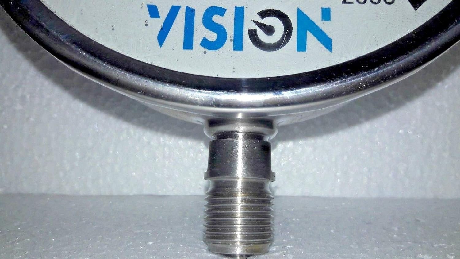 High Pressure Gauge Dual Scale 0 2500 BAR 0-35000 PSI Vision Stainless Steel