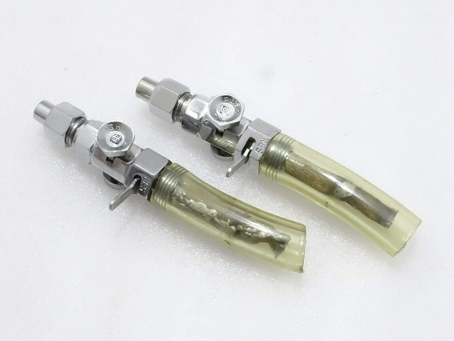 Royal Crusaders Triumph Fuel Petrol Gas Tank Brass Chrome Tap Reserve 1/4" X 1/4" Pair