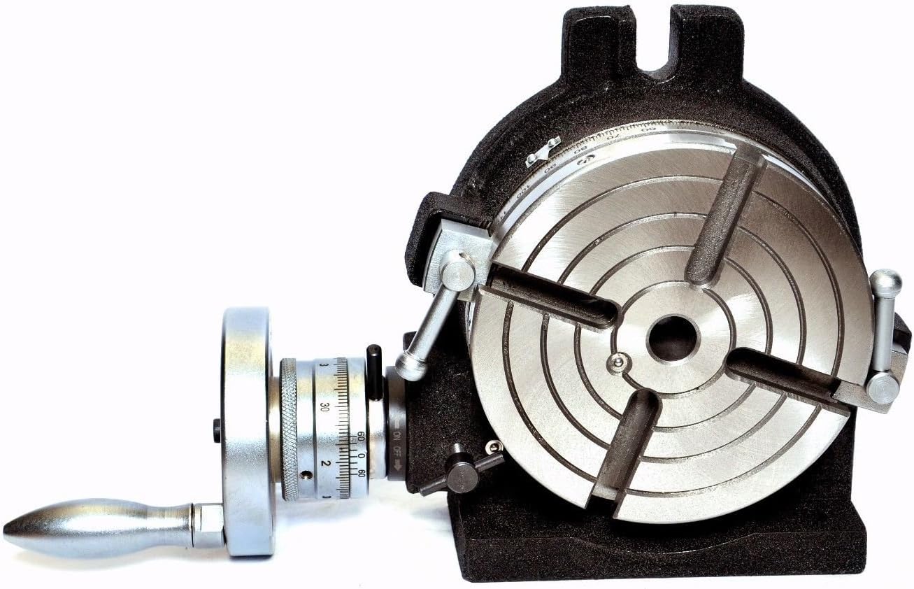 New HV 4 Slots Rotary Table 6" & Steel Dividing Plates + Tailstock Set with Operation Manual - Milling Indexing Kit
