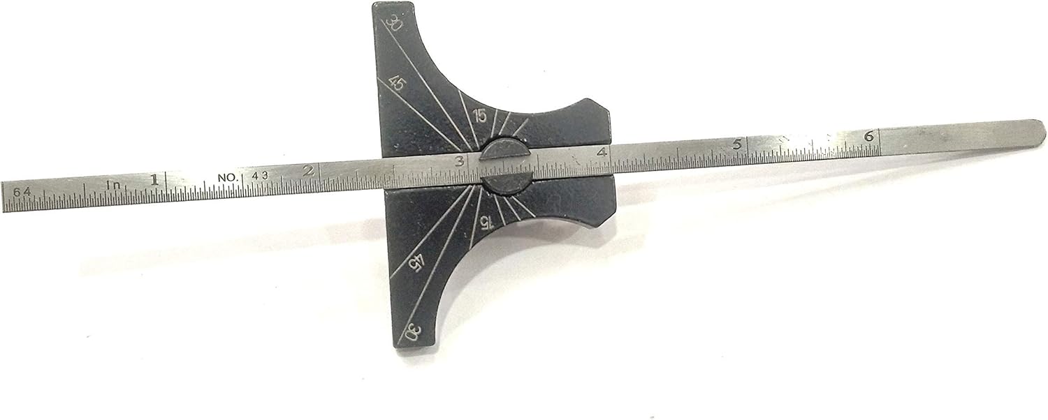TAURISH Stainless Steel Ruler Engineer's Depth Gauge Metric & Imperial 6" Ruler (150 mm)