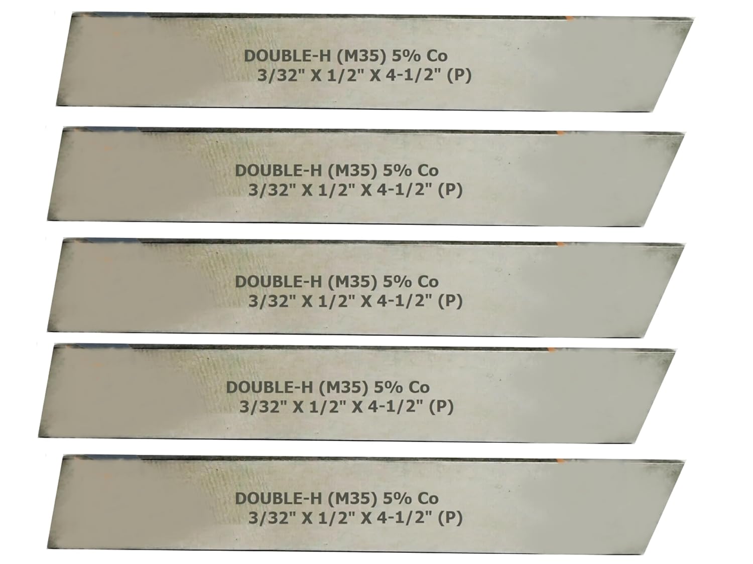 TAURISH 5 Pieces Cut Off Blade 3/32" x 1/2" x 4-1/2" M35 Grade HSS 5% Cobalt Parting Tool