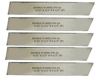 TAURISH 5 Pieces Cut Off Blade 3/32" x 1/2" x 4-1/2" M35 Grade HSS 5% Cobalt Parting Tool