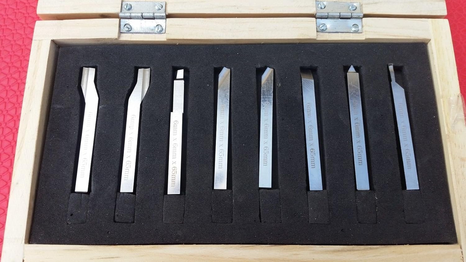 AI Tools 1/4'' Shank 8 Pcs Hss Tool Bit Set, Pre-Ground for Turning and Facing Work - Boxed