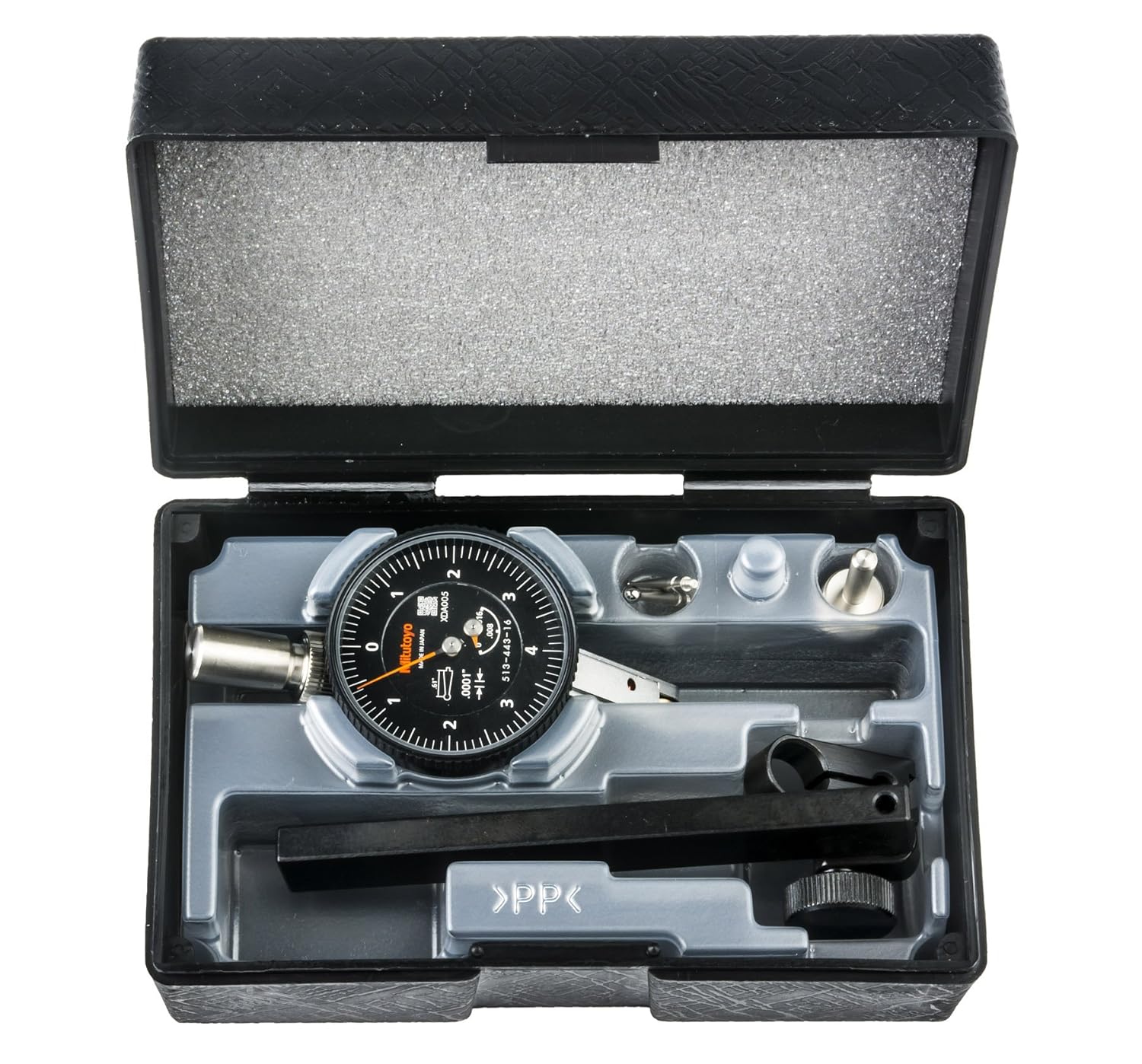 Mitutoyo 513-443-16T DIAL TI, Full, TILT 0.016", 0.00004" Accuracy, 0.0001", Black