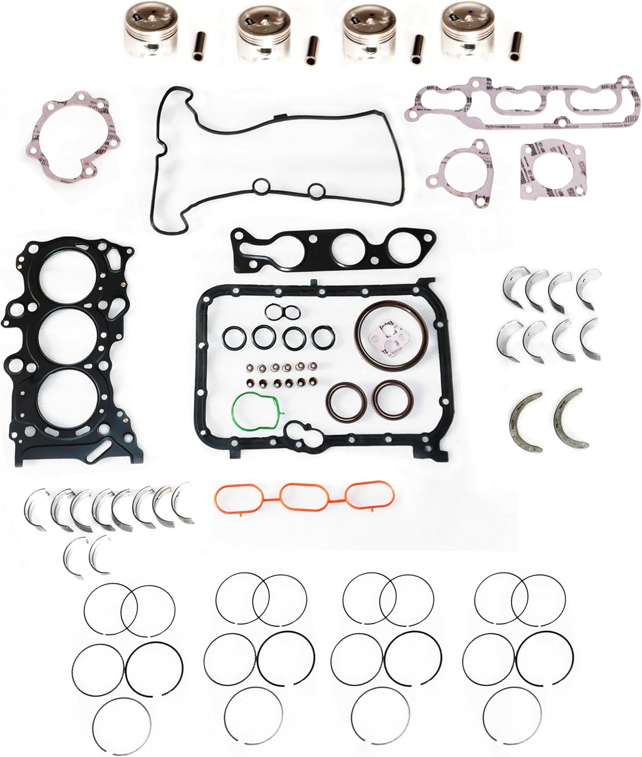 Taurish Engine Rebuild Kit Compatible With Suzuki Alto FD10 16 Valve MPFI