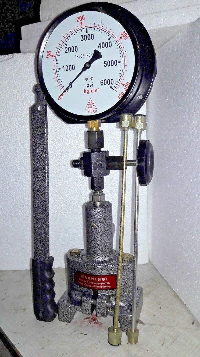 Diesel Injector Nozzle Pop Tester, CAV ENGLAND, Dual Scale Gauge 420 KG 6000 PSI