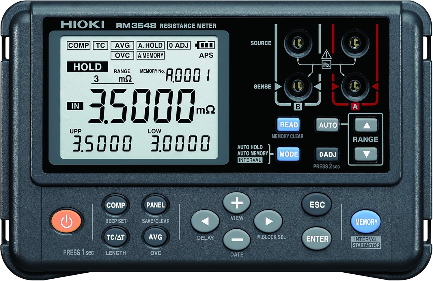 Hioki RM3548 Multimeter, High-Precision Portable Resistance Milli-Ohmmeter
