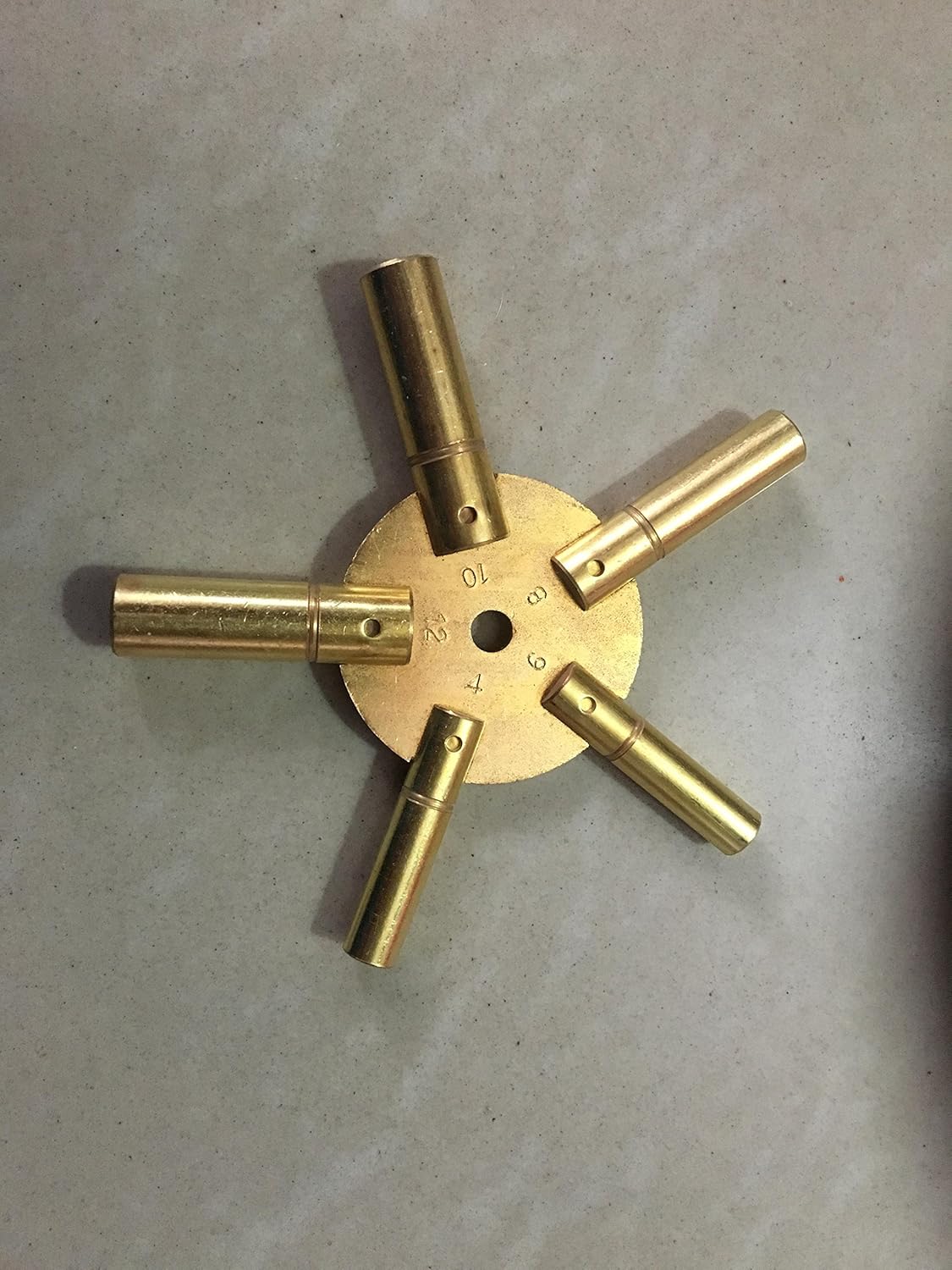 Brass Blessing Large - Master Key for All Antique Clock - Brass - Total 10 Prong in 2 Piece Even/Odd from (5188)