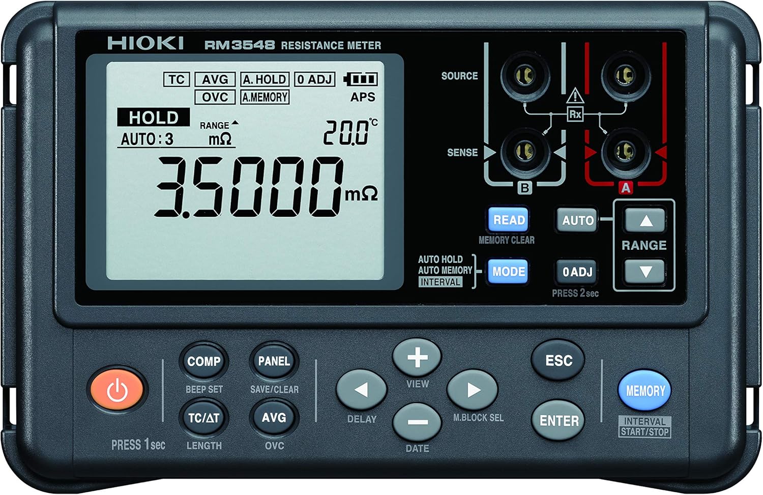 Hioki RM3548 Multimeter, High-Precision Portable Resistance Milli-Ohmmeter