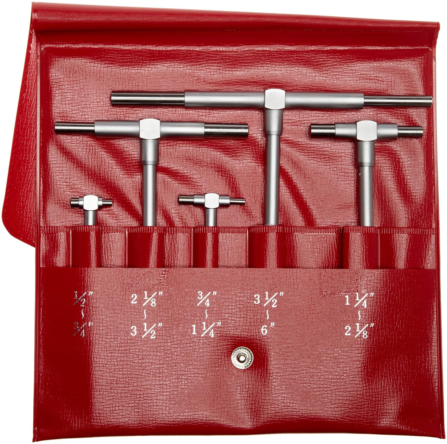 Mitutoyo 155-904, 1/2" to 6", 5 Piece Telescoping Gage Set