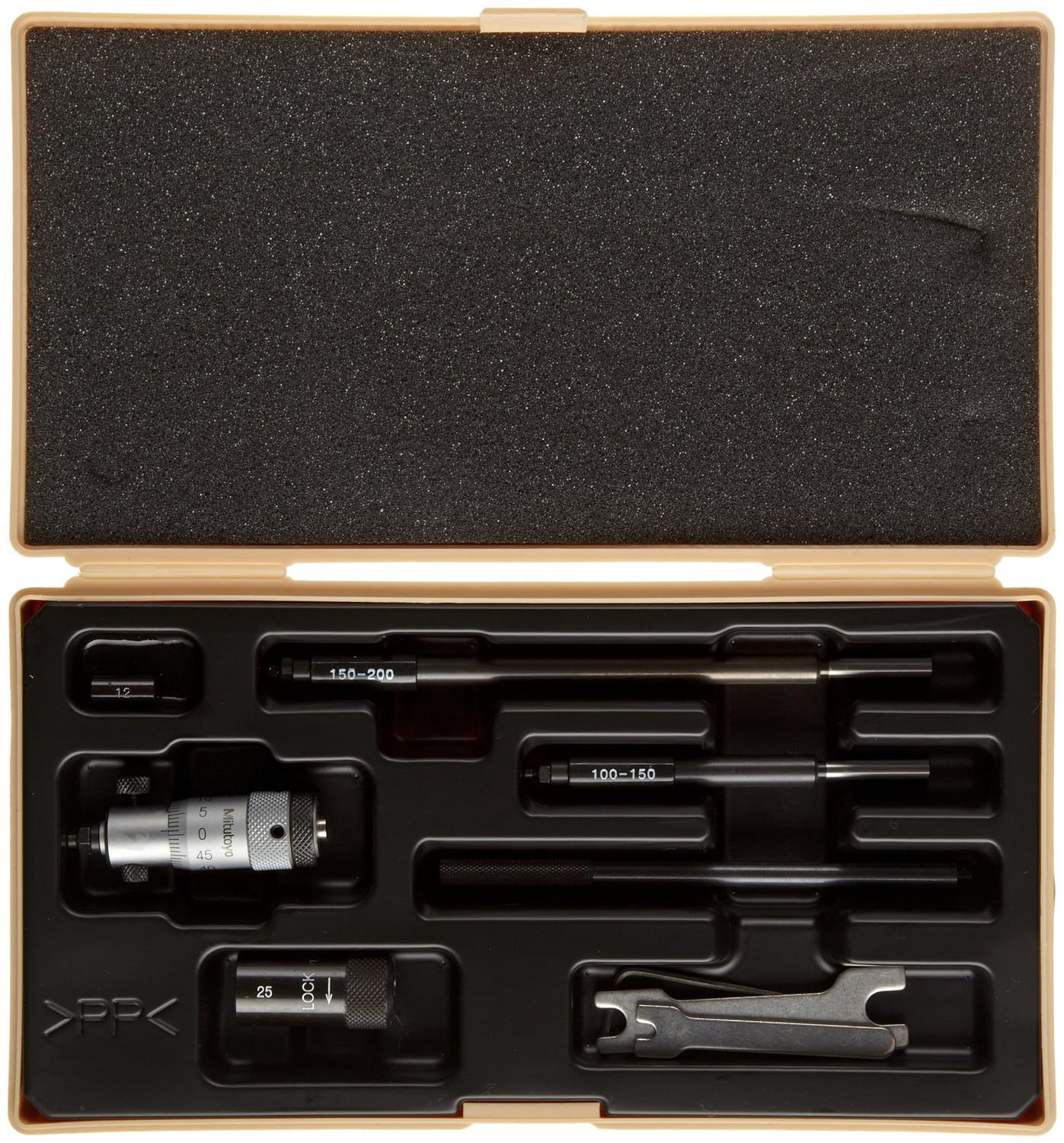 Mitutoyo 141-205 Inside Micrometer, 0.01mm Resolution, 50-200mm Range