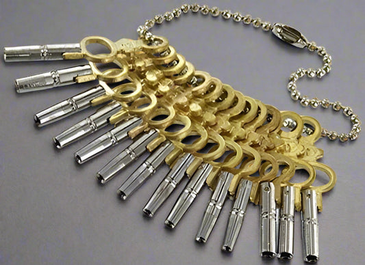 Brass Winding Key for Watch only : (14 Pcs Pocket Watch Keys)